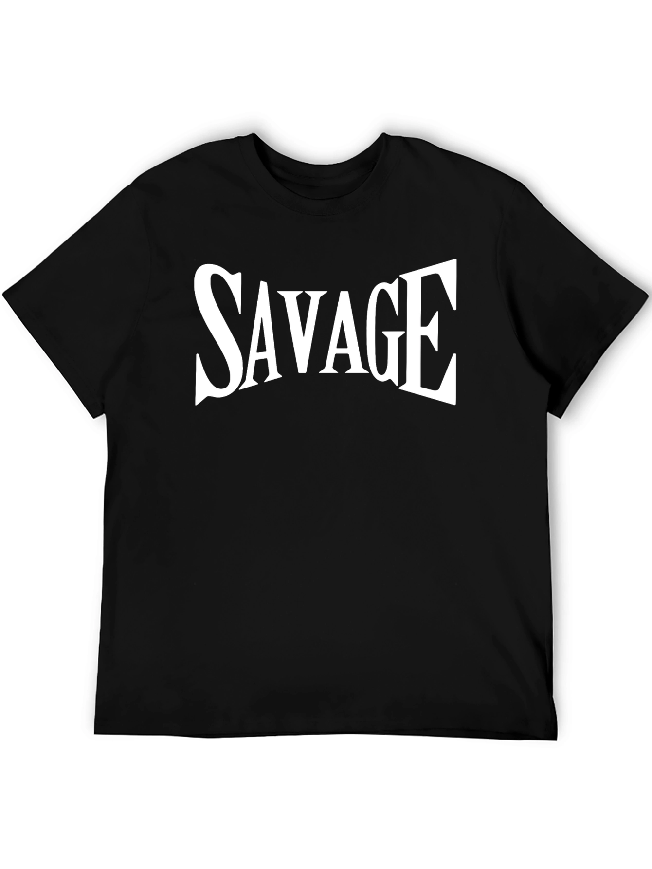 Savage Graphic Tee - Bold Black Cotton T-Shirt
