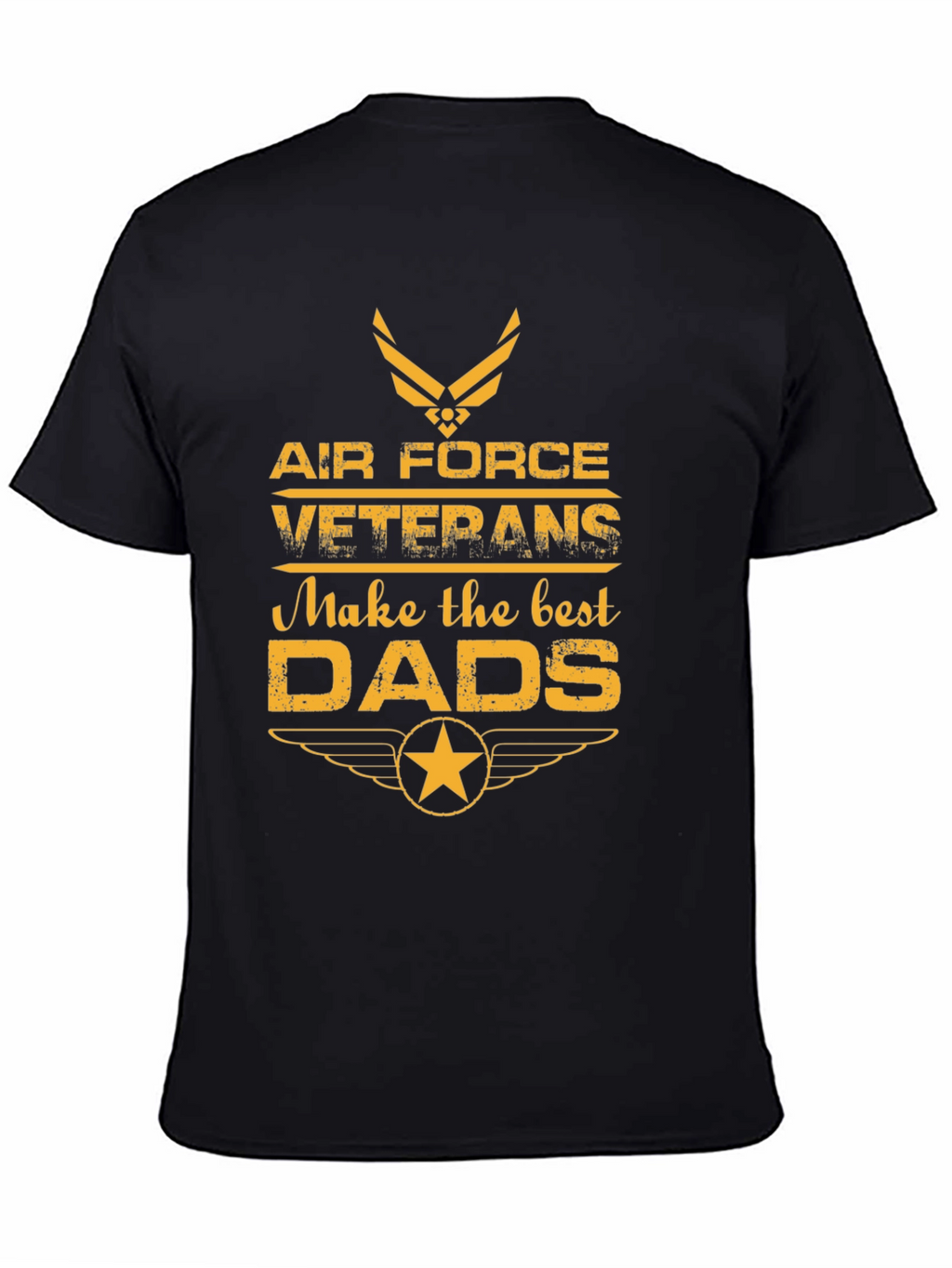 Air Force Veteran Dad T-Shirt - Black