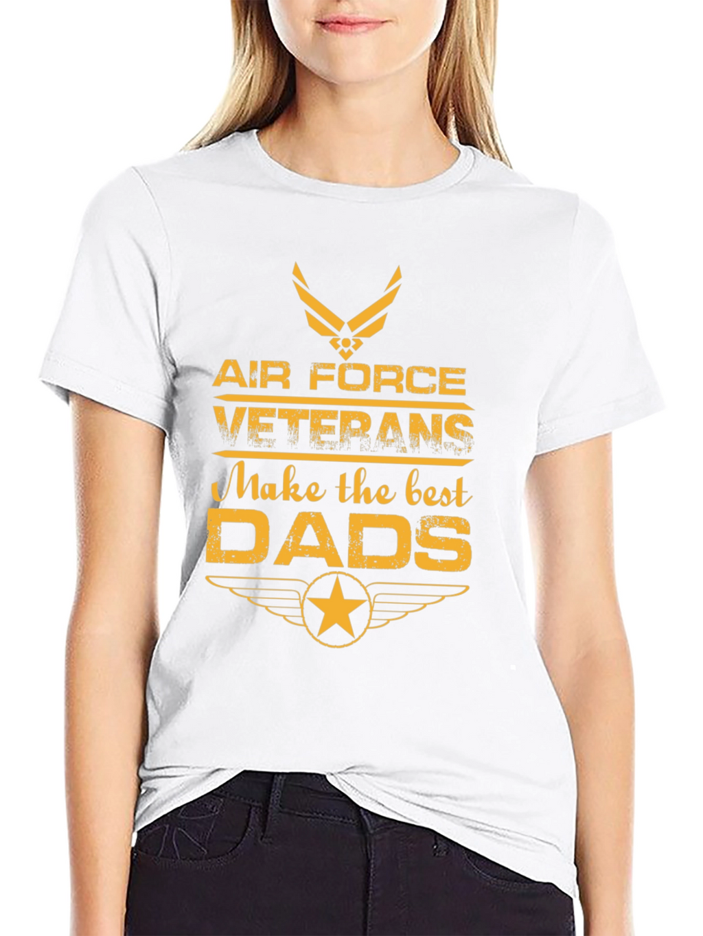Air Force Veteran Dad T-Shirt - Black