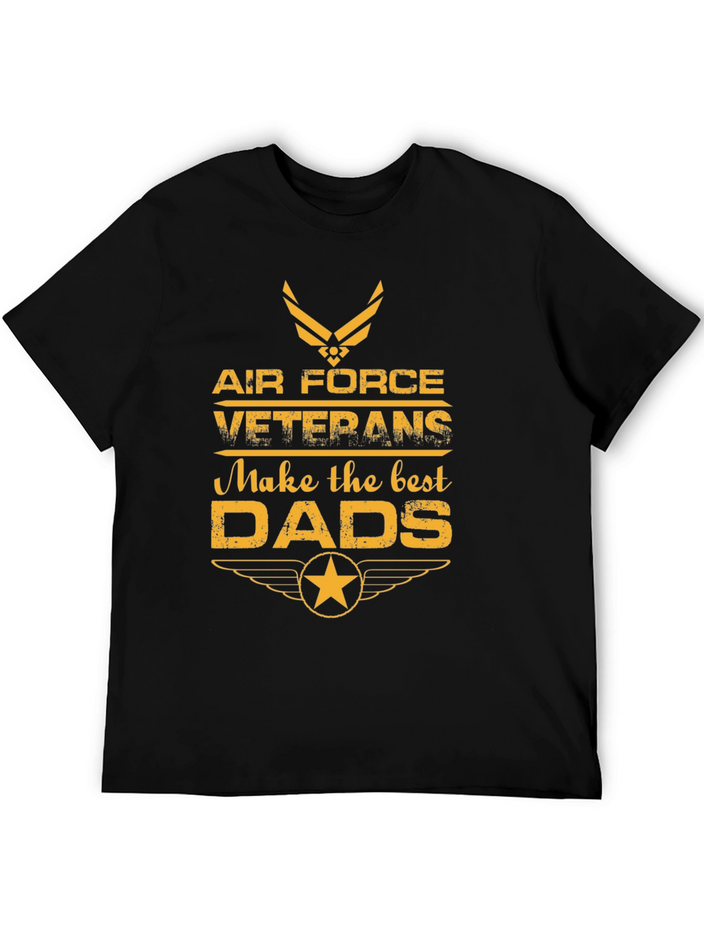 Air Force Veteran Dad T-Shirt - Black