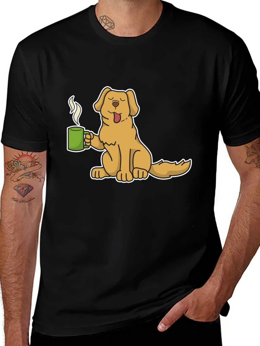 Dog Lover T-Shirt - Coffee Time!