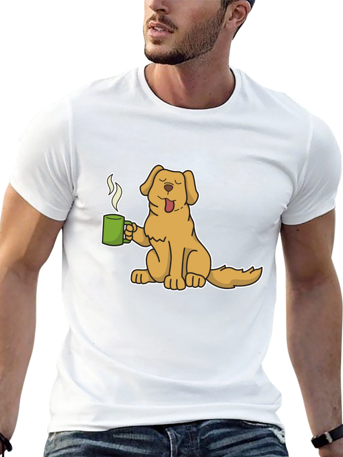 Dog Lover T-Shirt - Coffee Time!