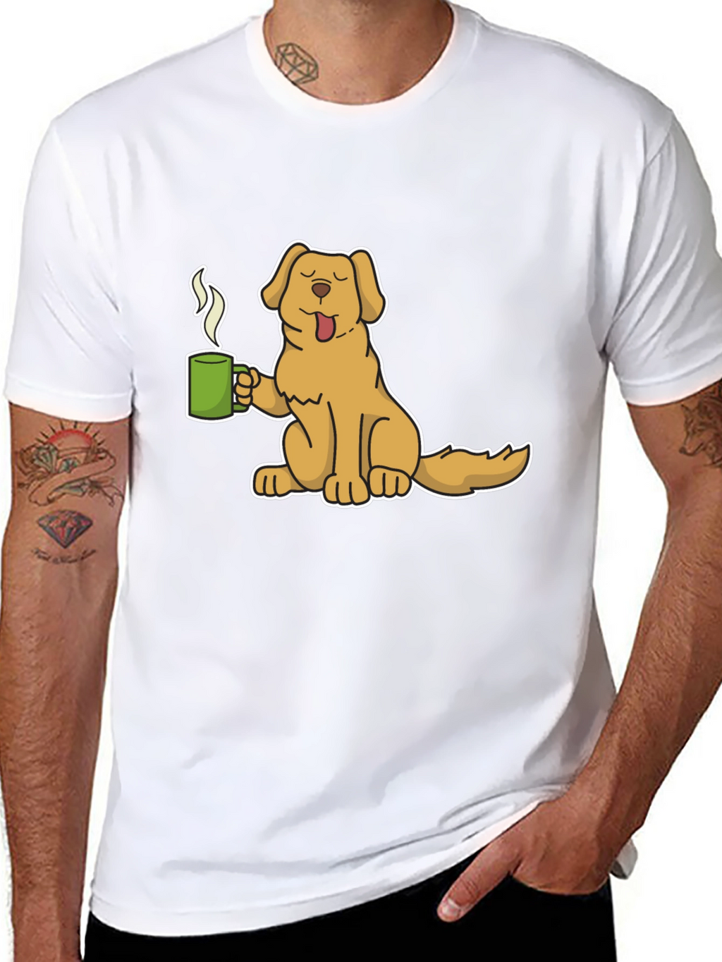 Dog Lover T-Shirt - Coffee Time!
