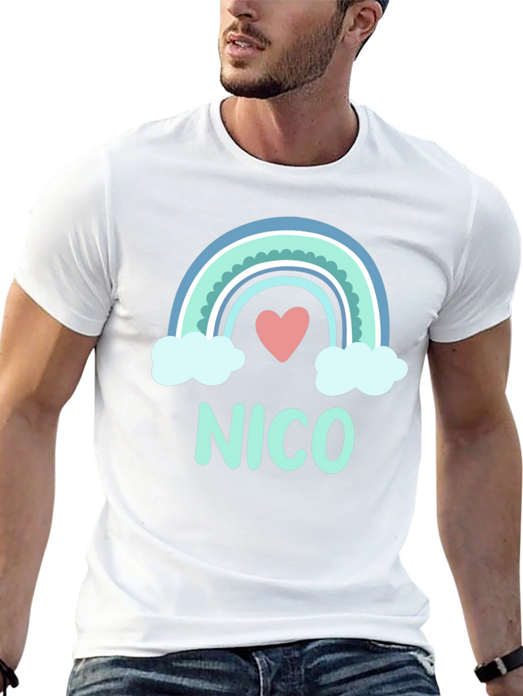 Nico Rainbow Heart T-Shirt