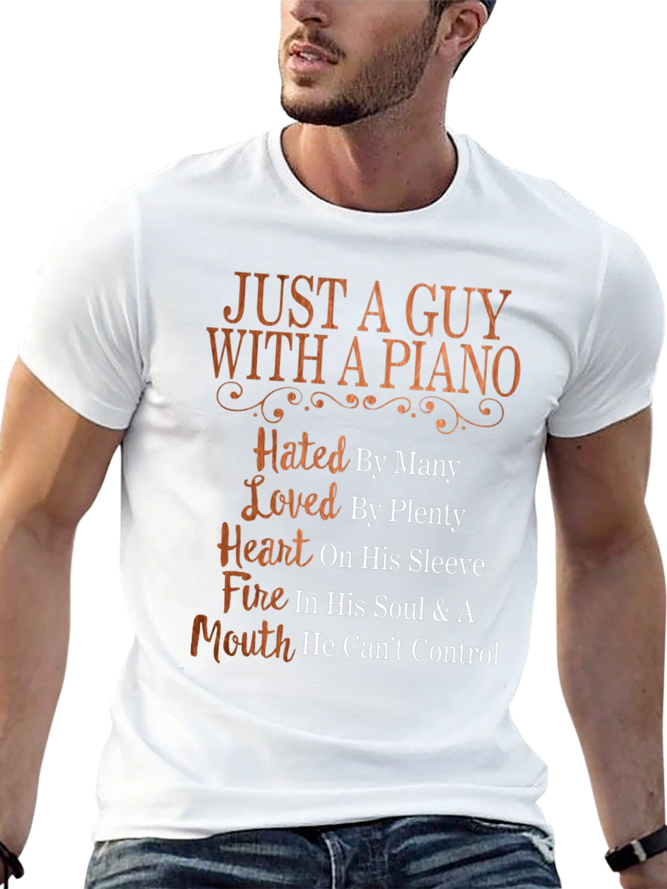 Just A Guy With A Piano Graphic T-Shirt