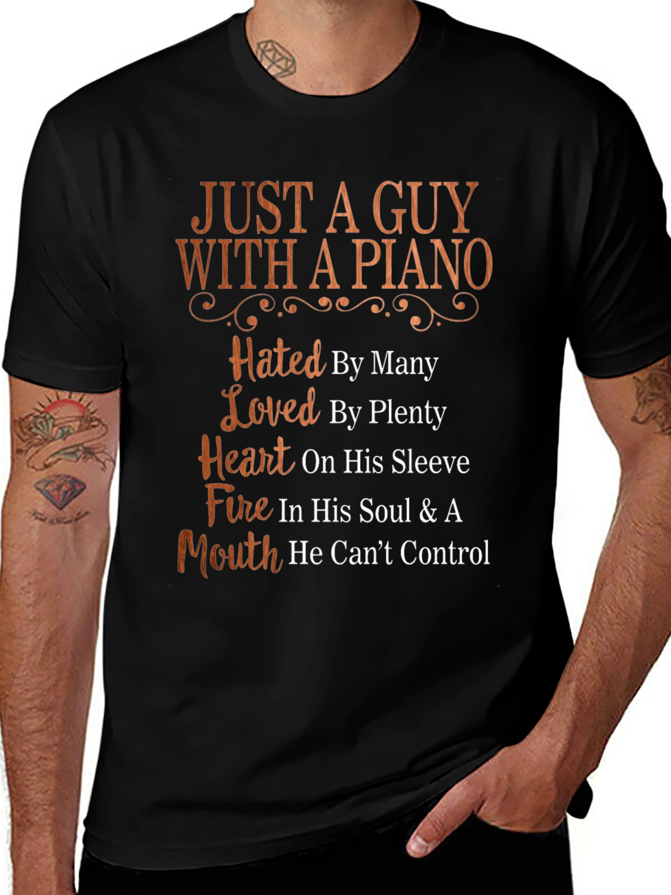 Just A Guy With A Piano Graphic T-Shirt