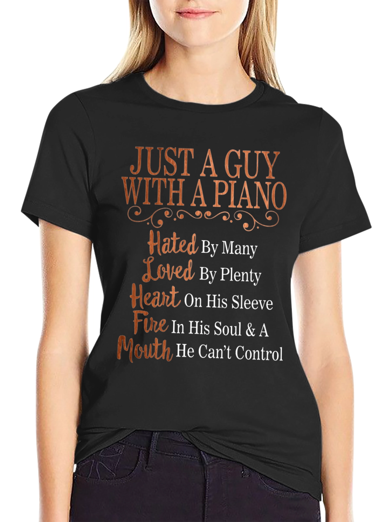 Just A Guy With A Piano Graphic T-Shirt