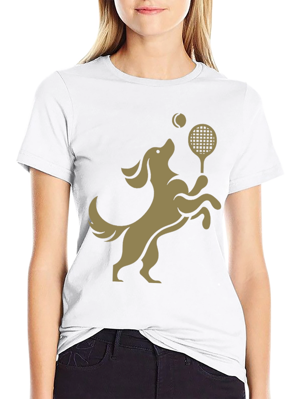 Dog Tennis T-Shirt: Playful Canine Athlete Design