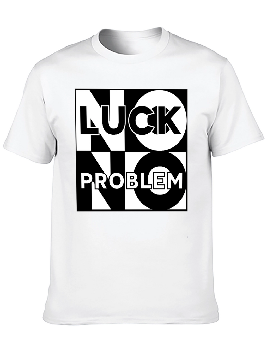 No Luck No Problem Black Graphic Tee