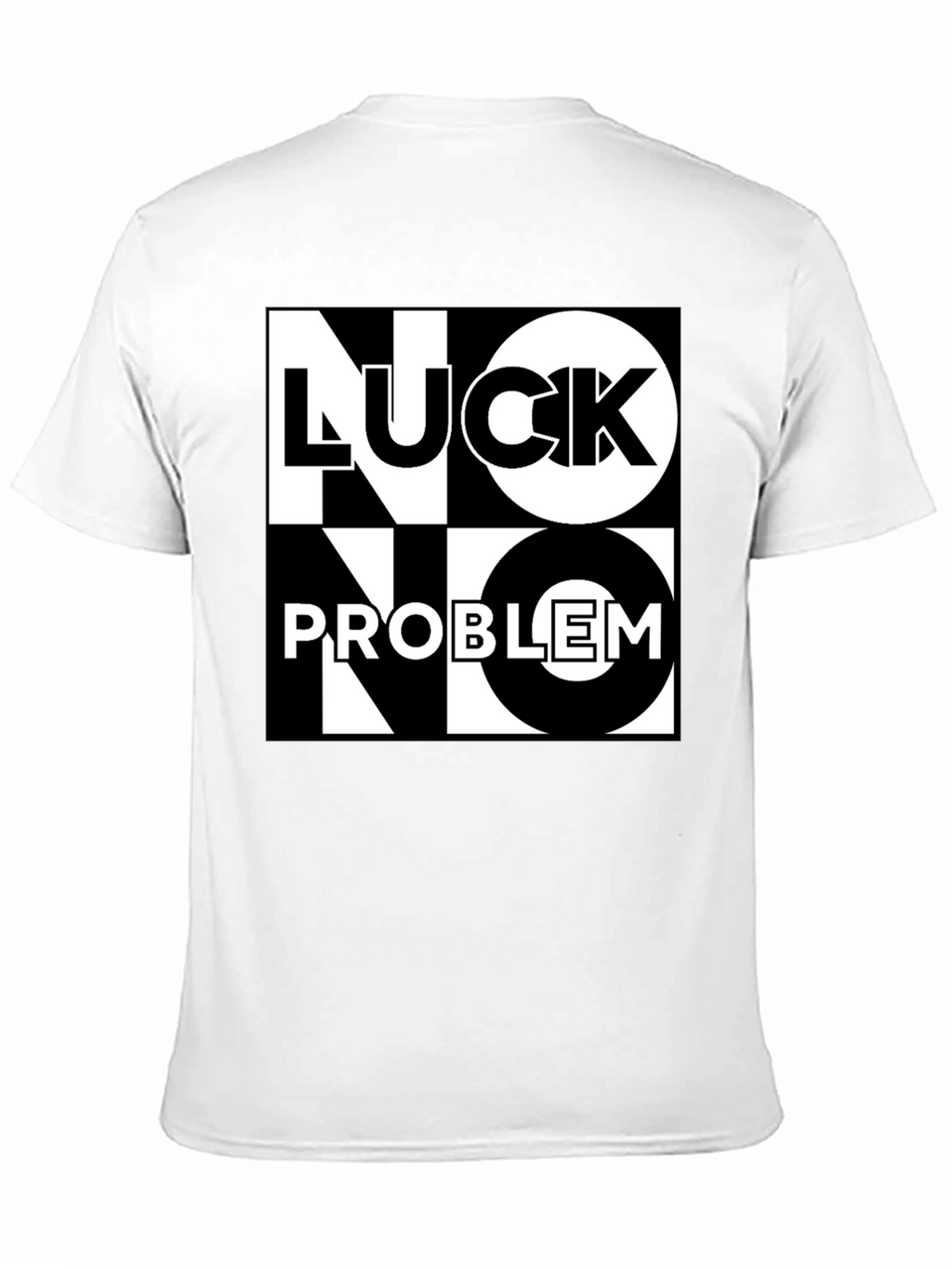 No Luck No Problem Black Graphic Tee