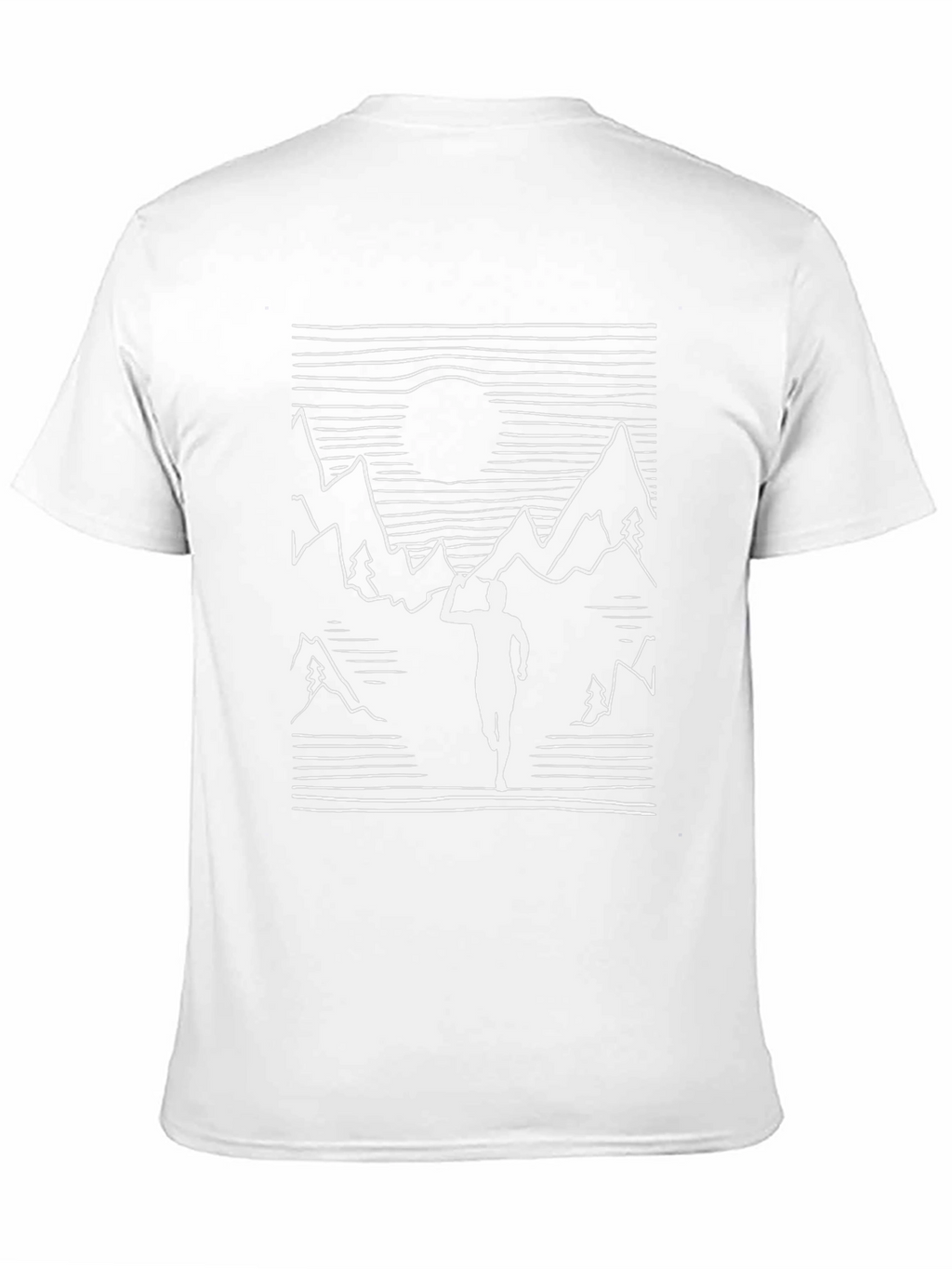 Mountain Runner Graphic Tee - Black Cotton T-Shirt