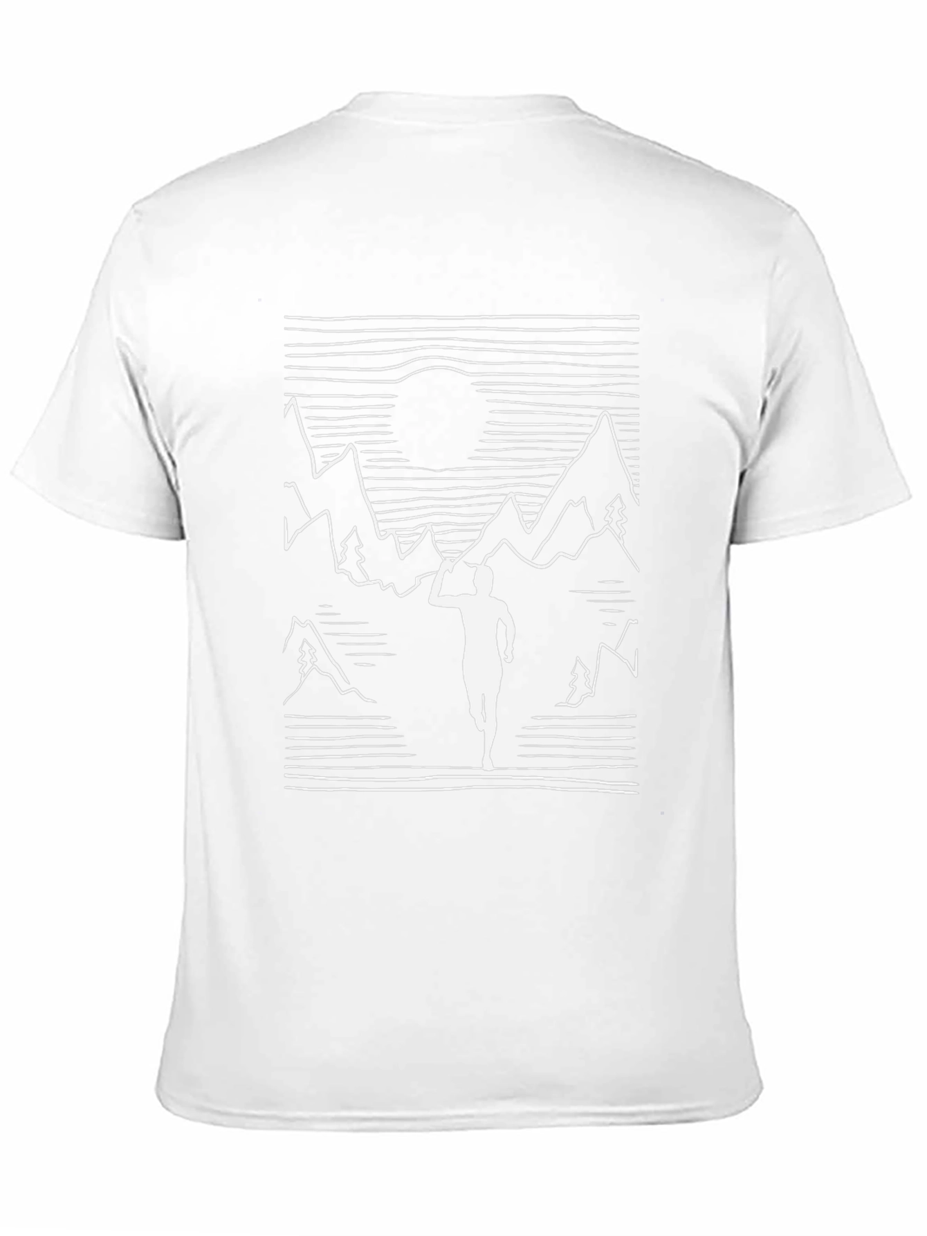 Mountain Runner Graphic Tee - Black Cotton T-Shirt