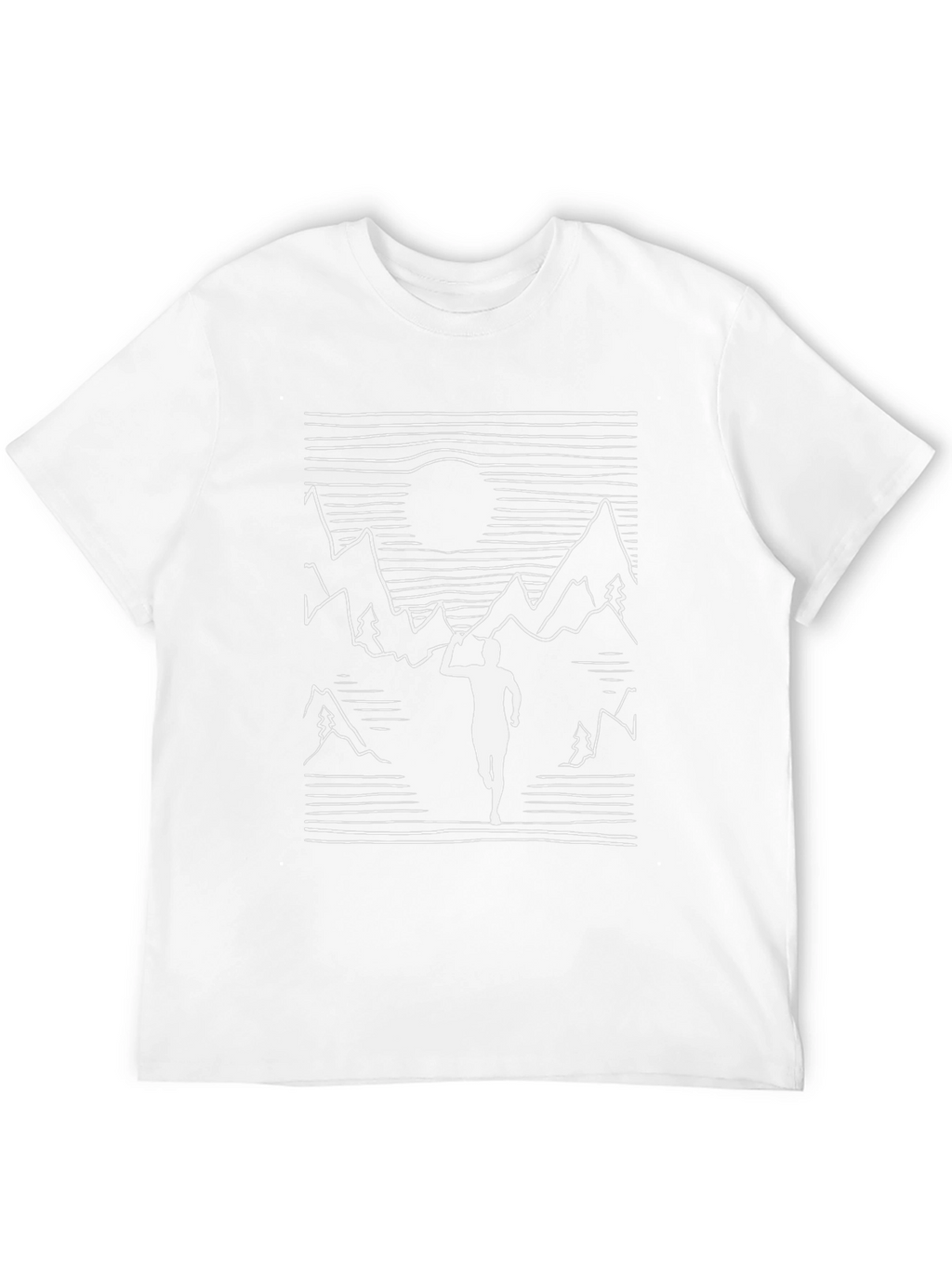 Mountain Runner Graphic Tee - Black Cotton T-Shirt