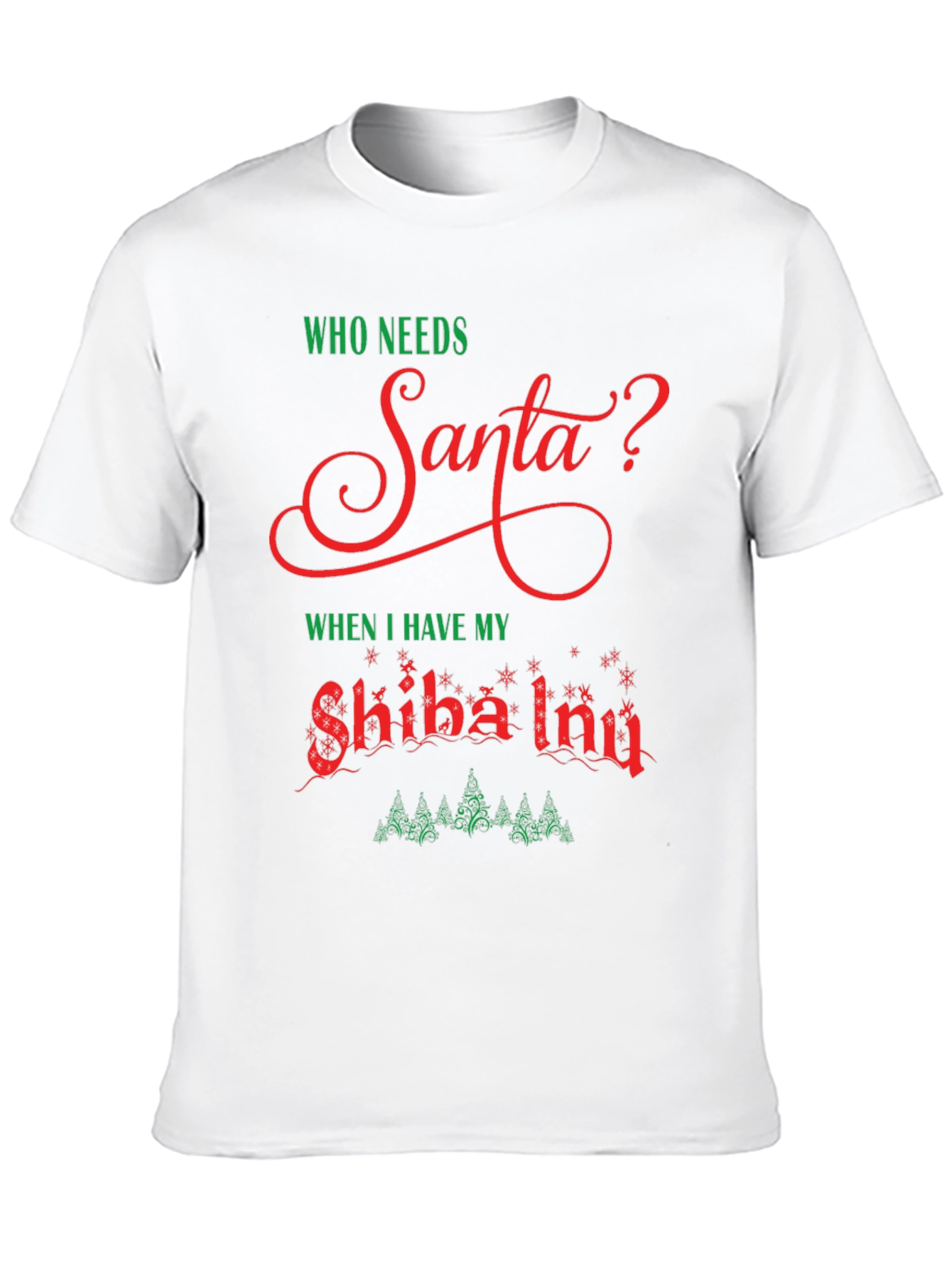 Funny Shiba Inu Christmas T-Shirt Santa
