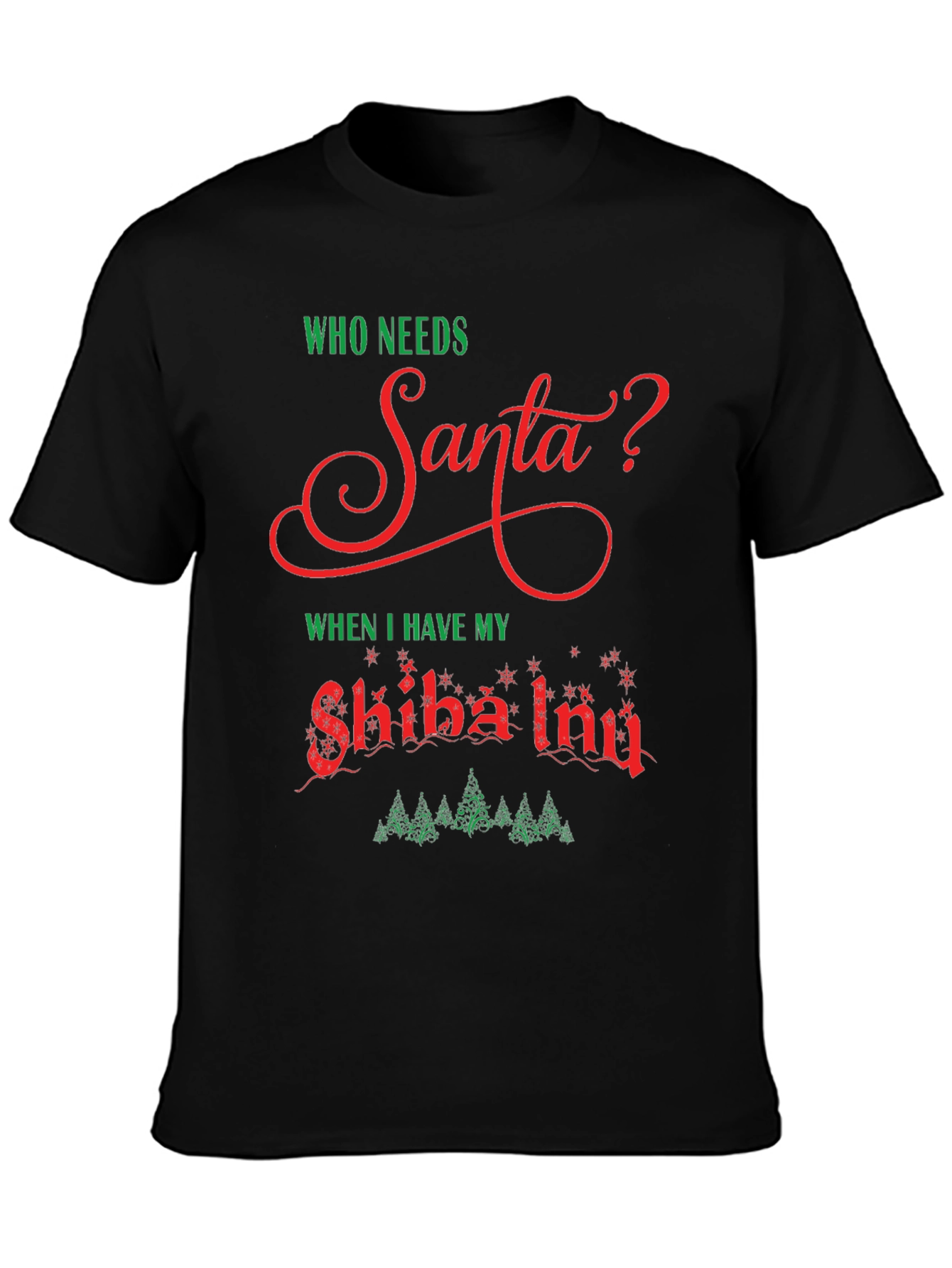 Funny Shiba Inu Christmas T-Shirt Santa
