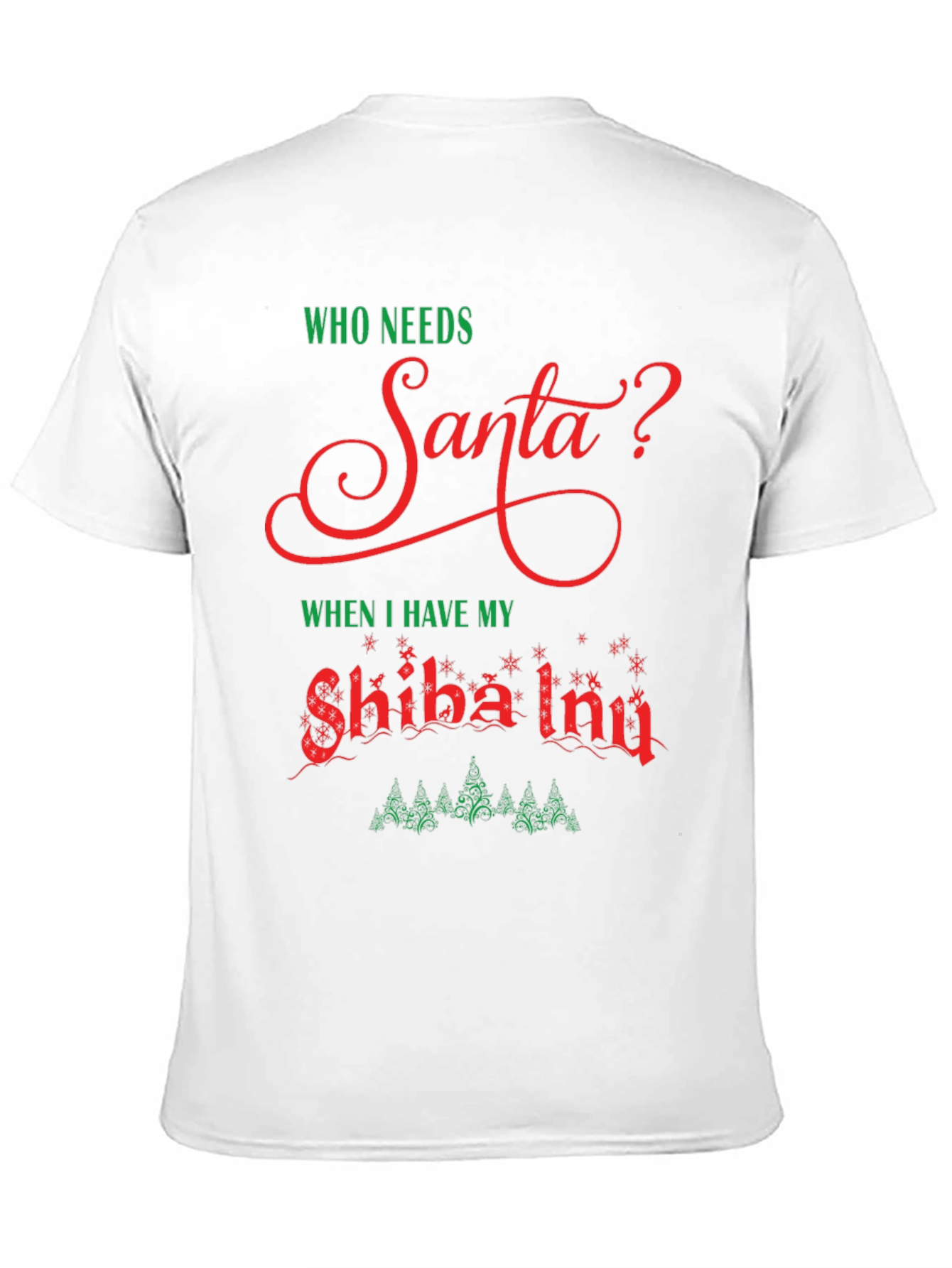Funny Shiba Inu Christmas T-Shirt Santa