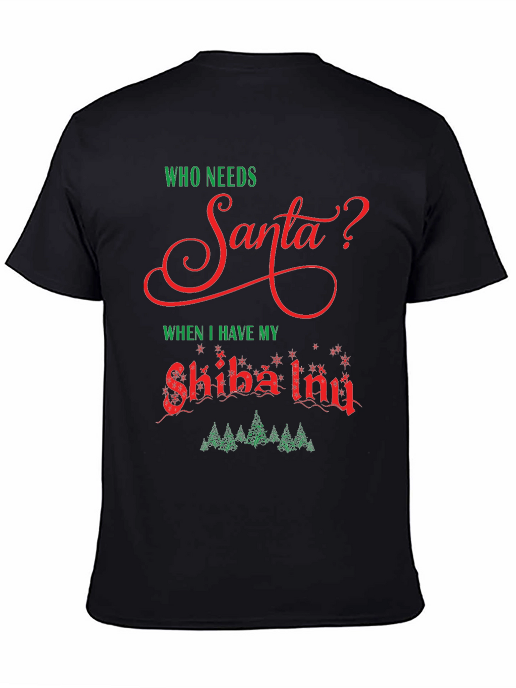 Funny Shiba Inu Christmas T-Shirt Santa