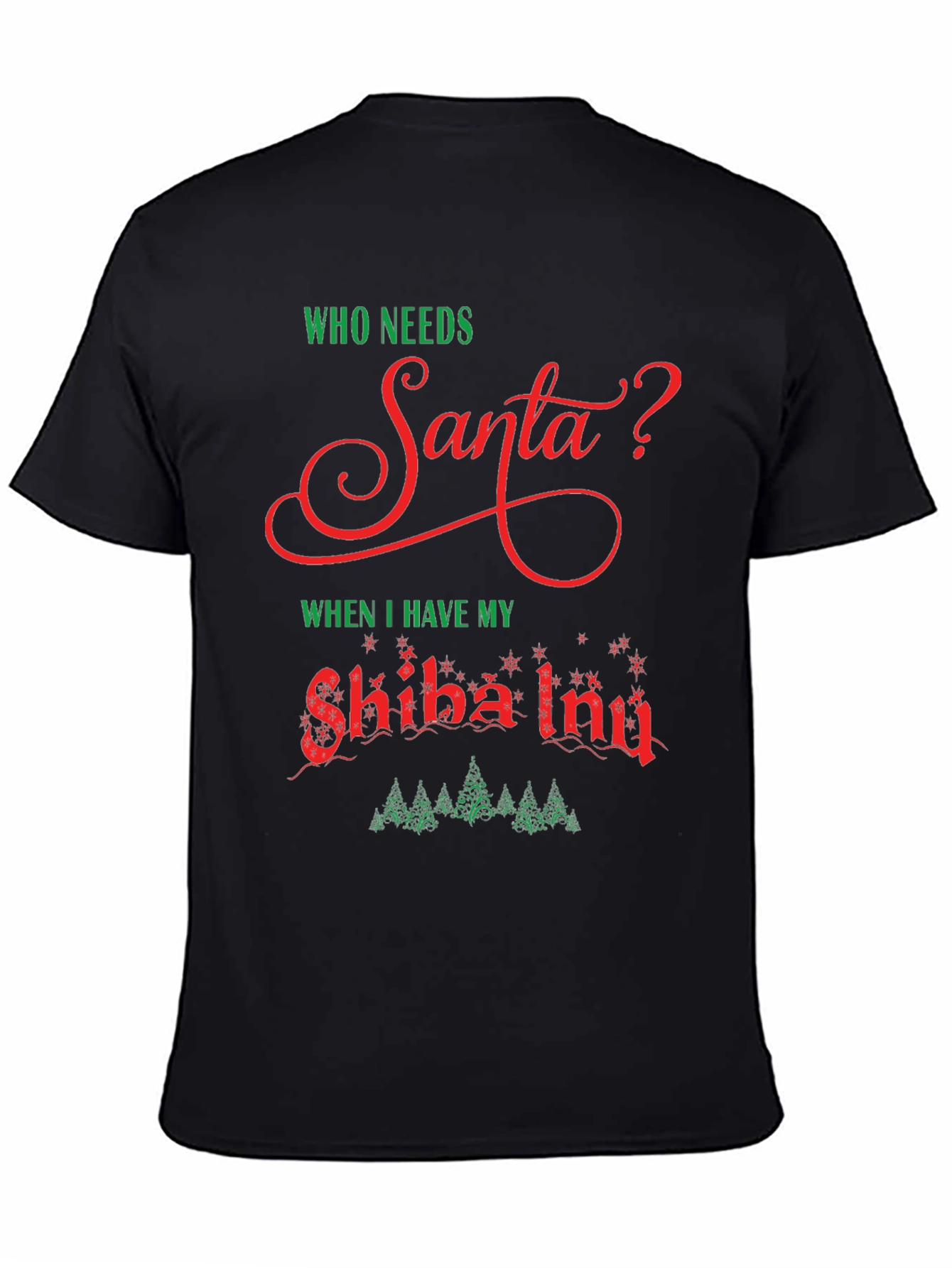 Funny Shiba Inu Christmas T-Shirt Santa