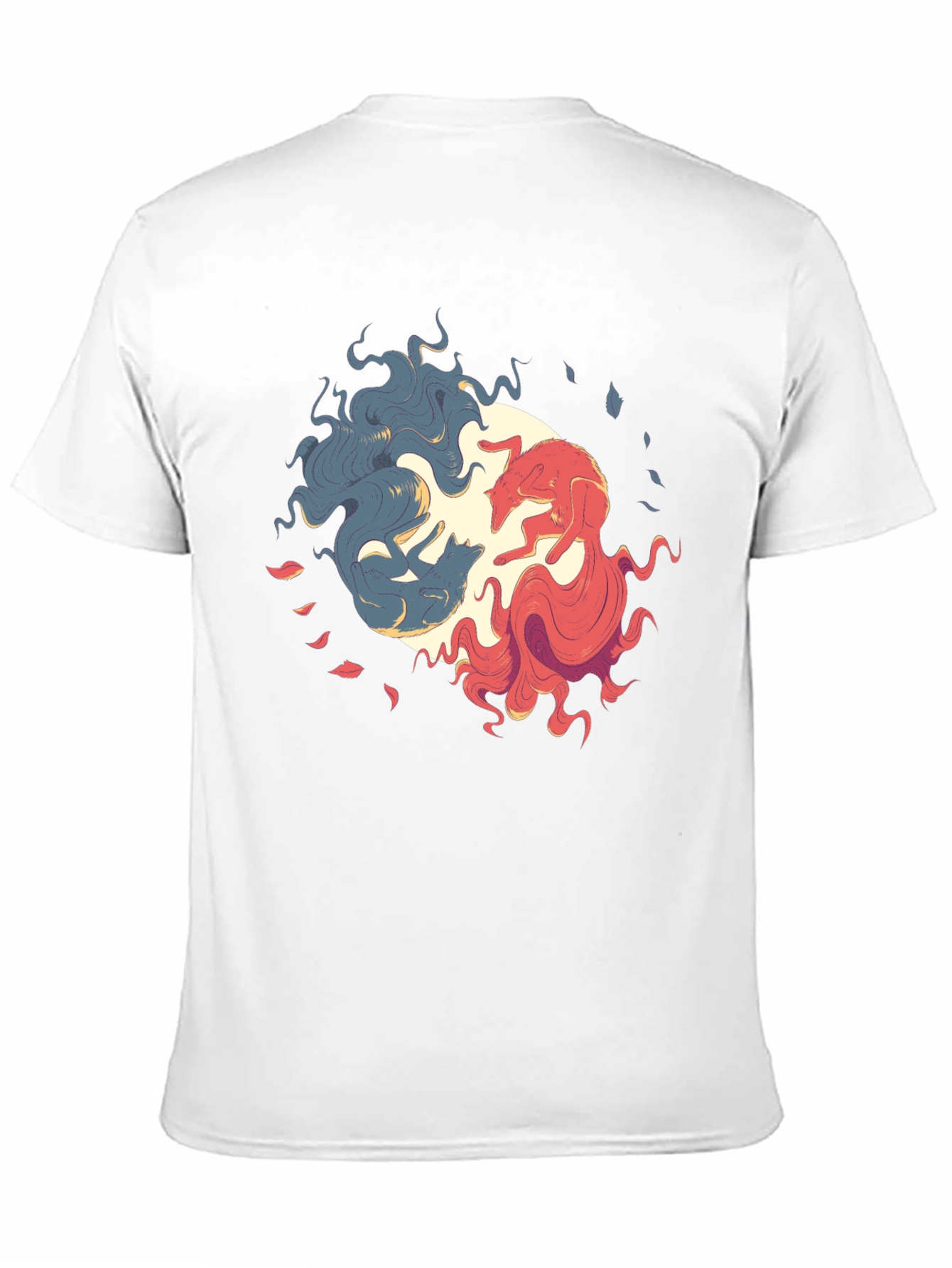 Yin Yang Wolves Graphic Tee - Balance & Style