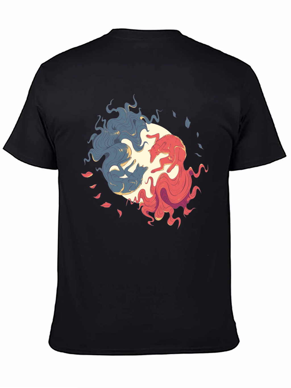 Yin Yang Wolves Graphic Tee - Balance & Style