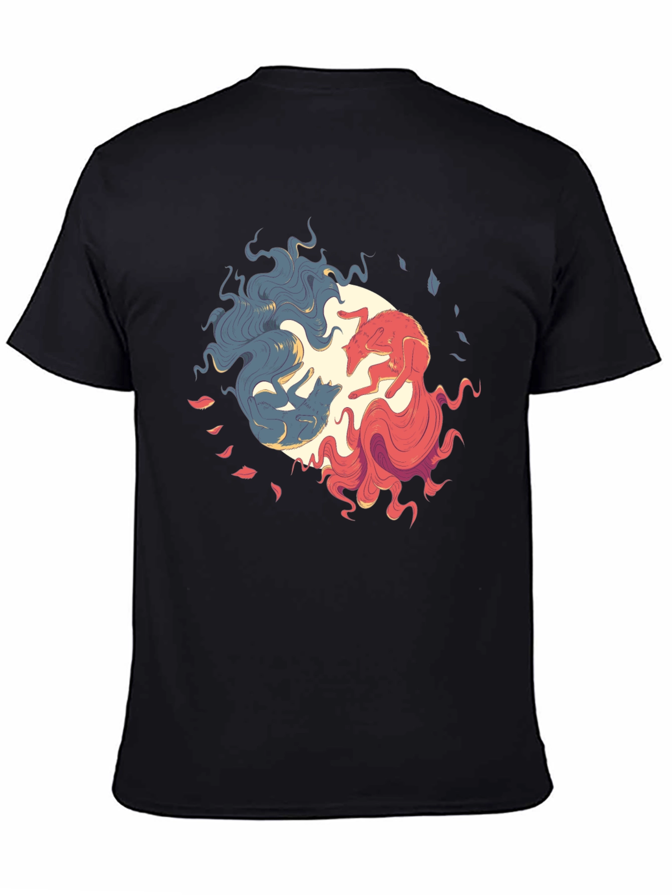 Yin Yang Wolves Graphic Tee - Balance & Style