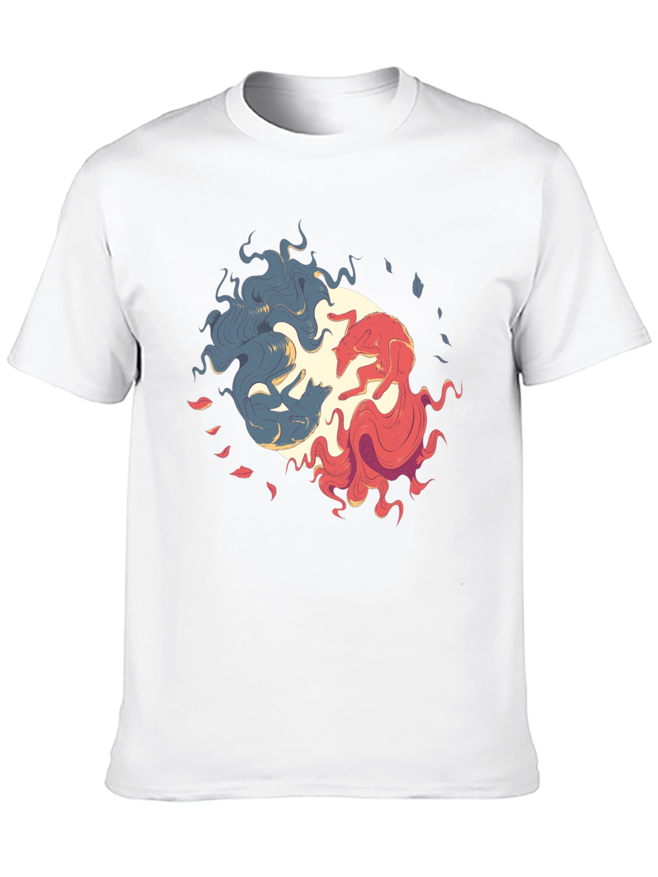 Yin Yang Wolves Graphic Tee - Balance & Style