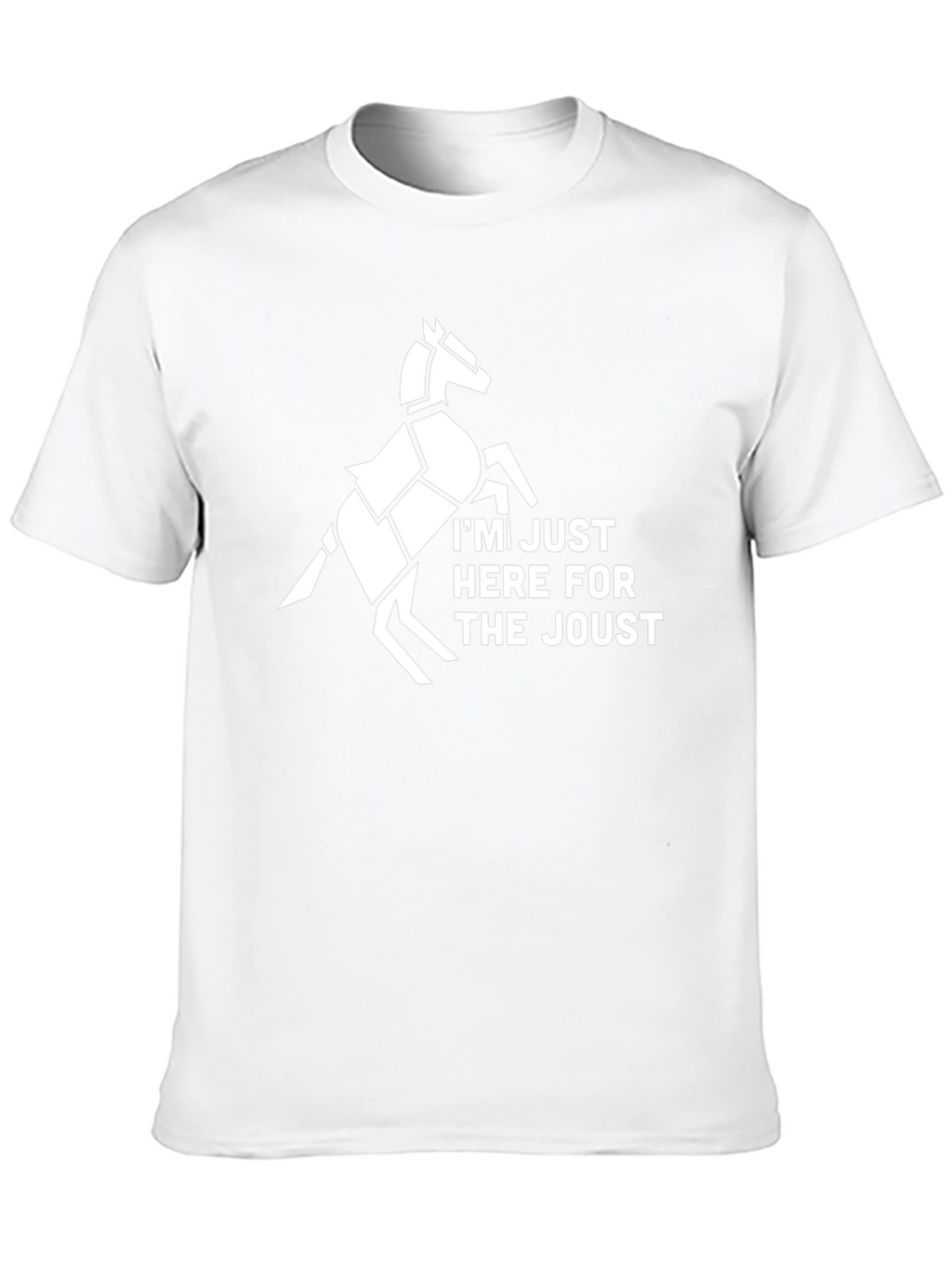 Jousting Horse Graphic Tee - Black Cotton T-Shirt