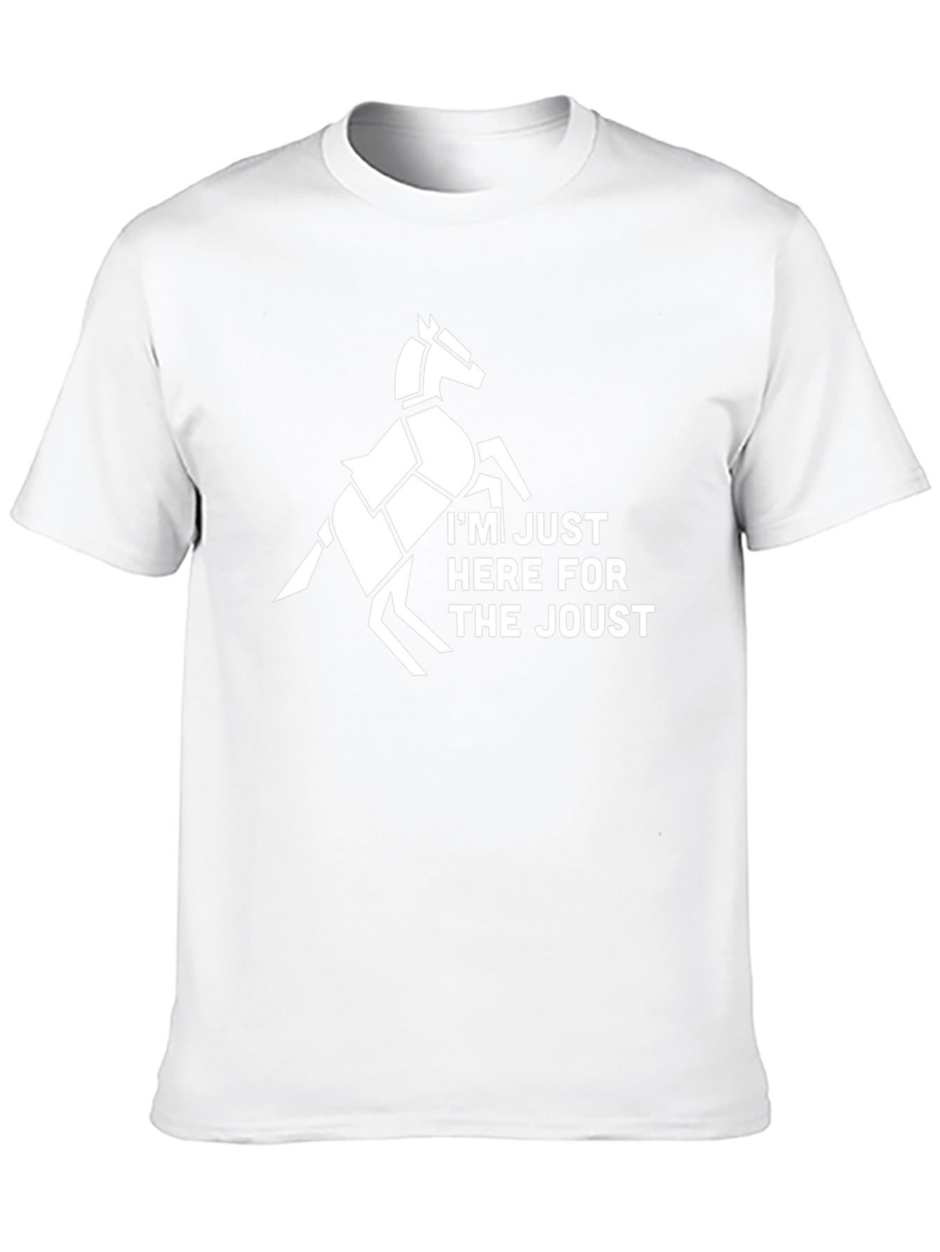 Jousting Horse Graphic Tee - Black Cotton T-Shirt