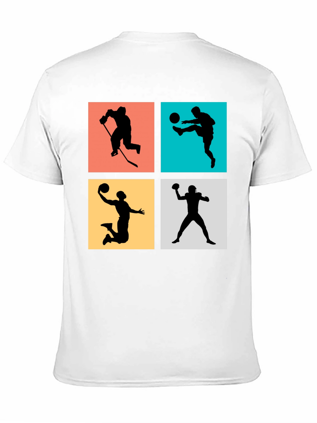 Sports Silhouettes Black Graphic Tee