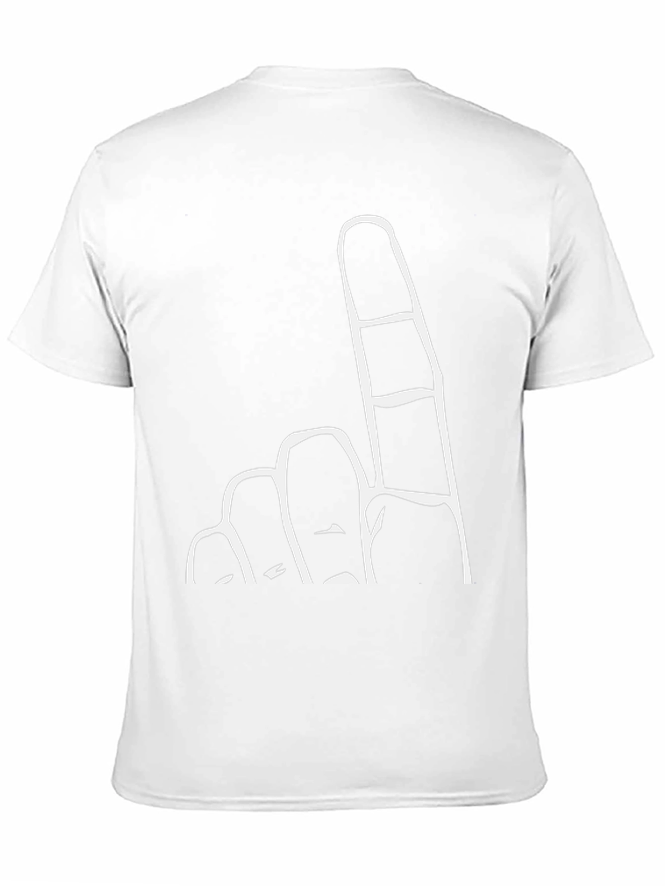 Novelty Gesture Graphic Black T-Shirt