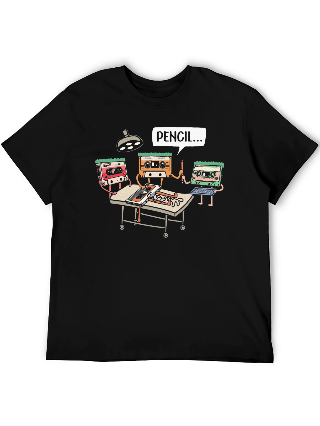 Retro Tape Surgery T-Shirt - Black Graphic Tee