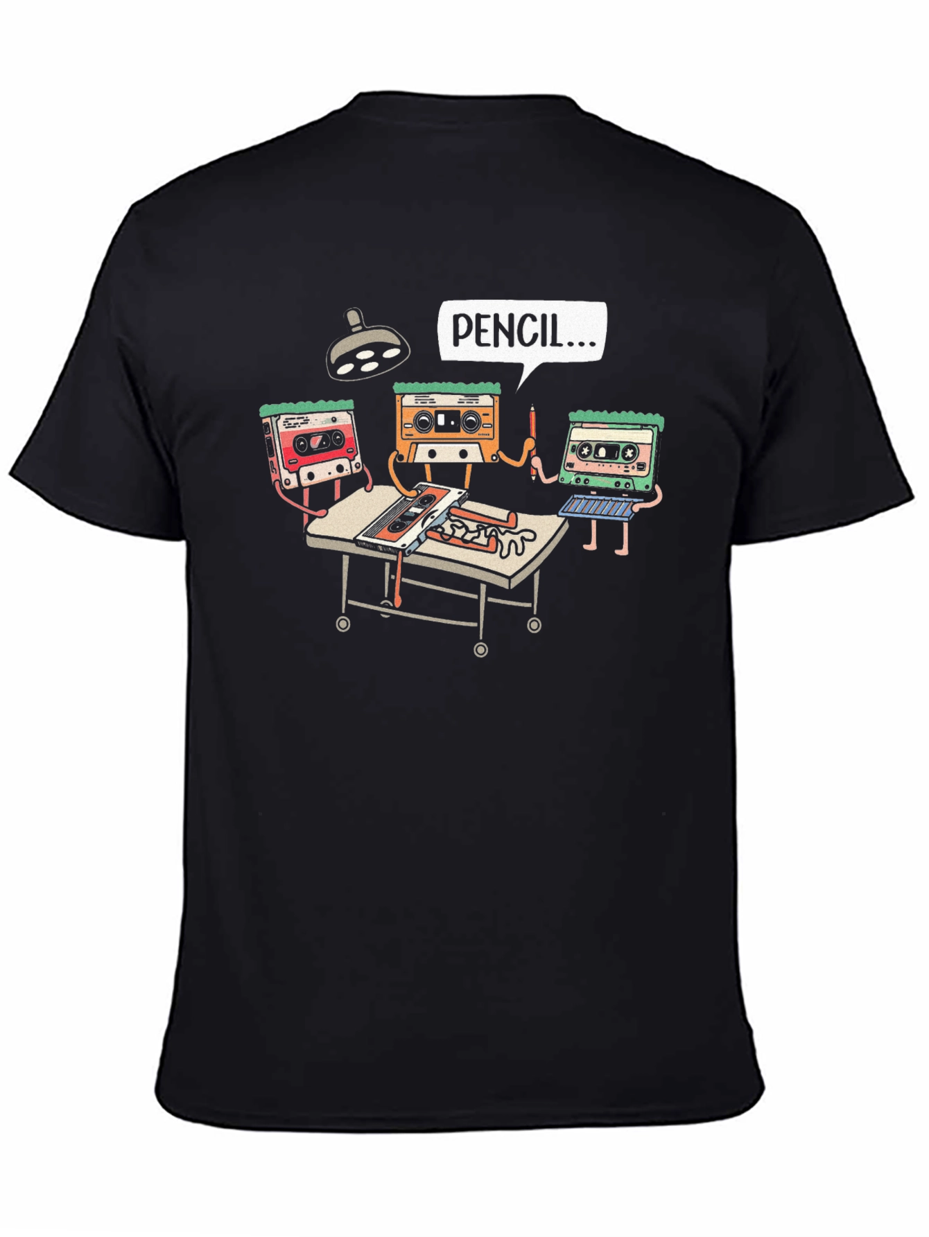 Retro Tape Surgery T-Shirt - Black Graphic Tee