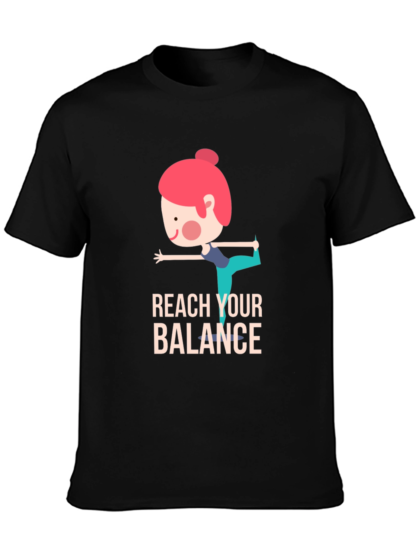 Reach Your Balance Graphic Tee - Black