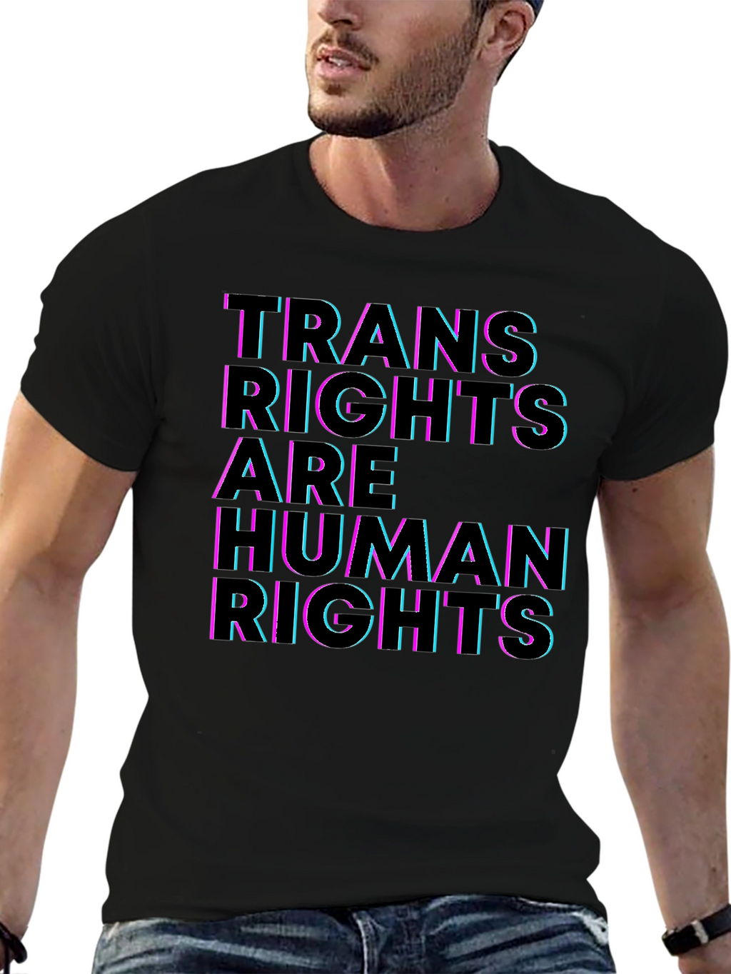 Trans Rights are Human Rights T-Shirt - Black