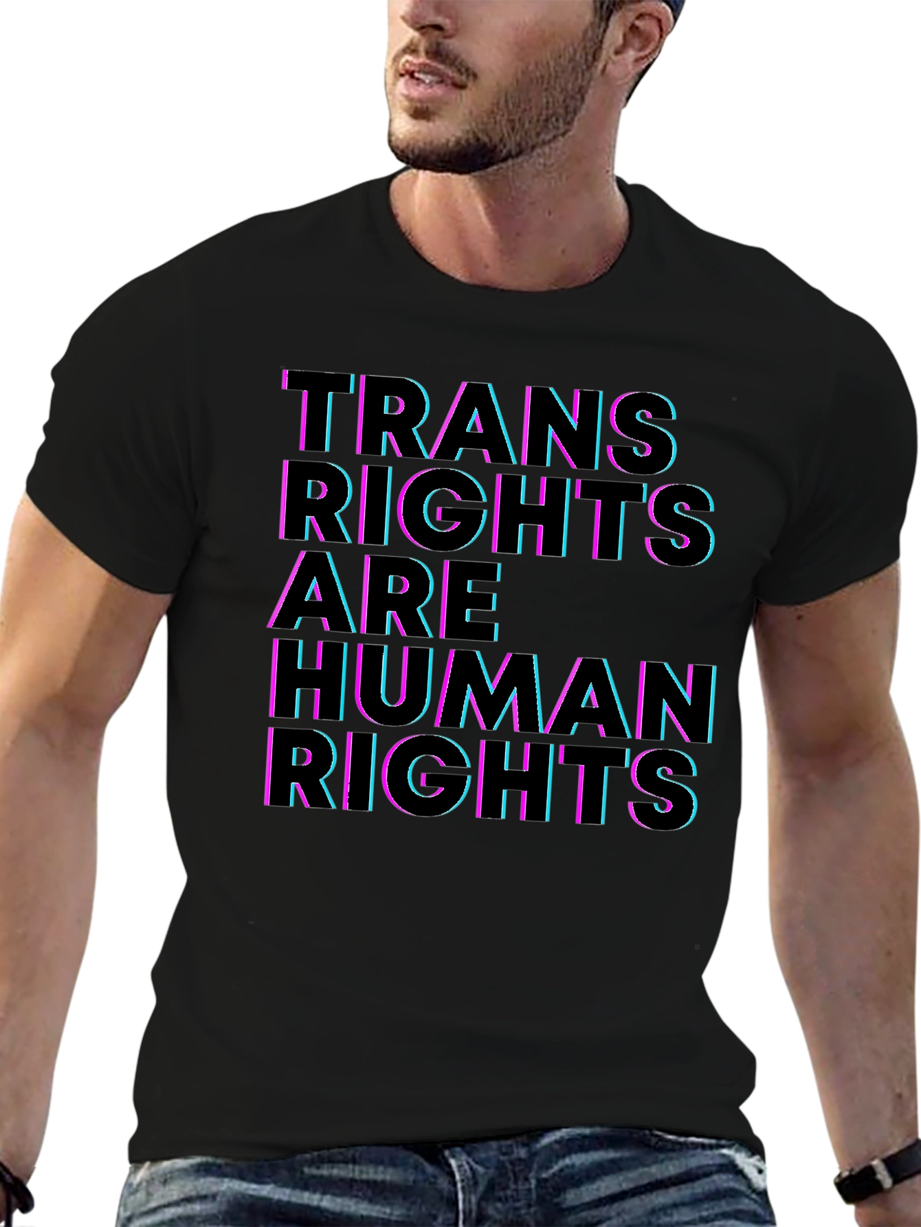 Trans Rights are Human Rights T-Shirt - Black