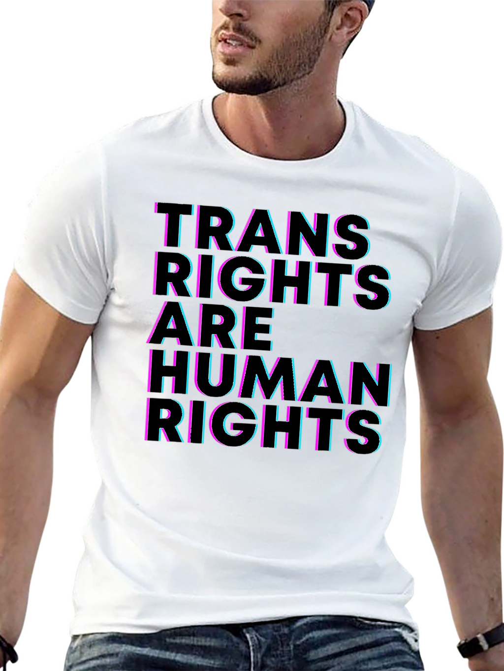 Trans Rights are Human Rights T-Shirt - Black