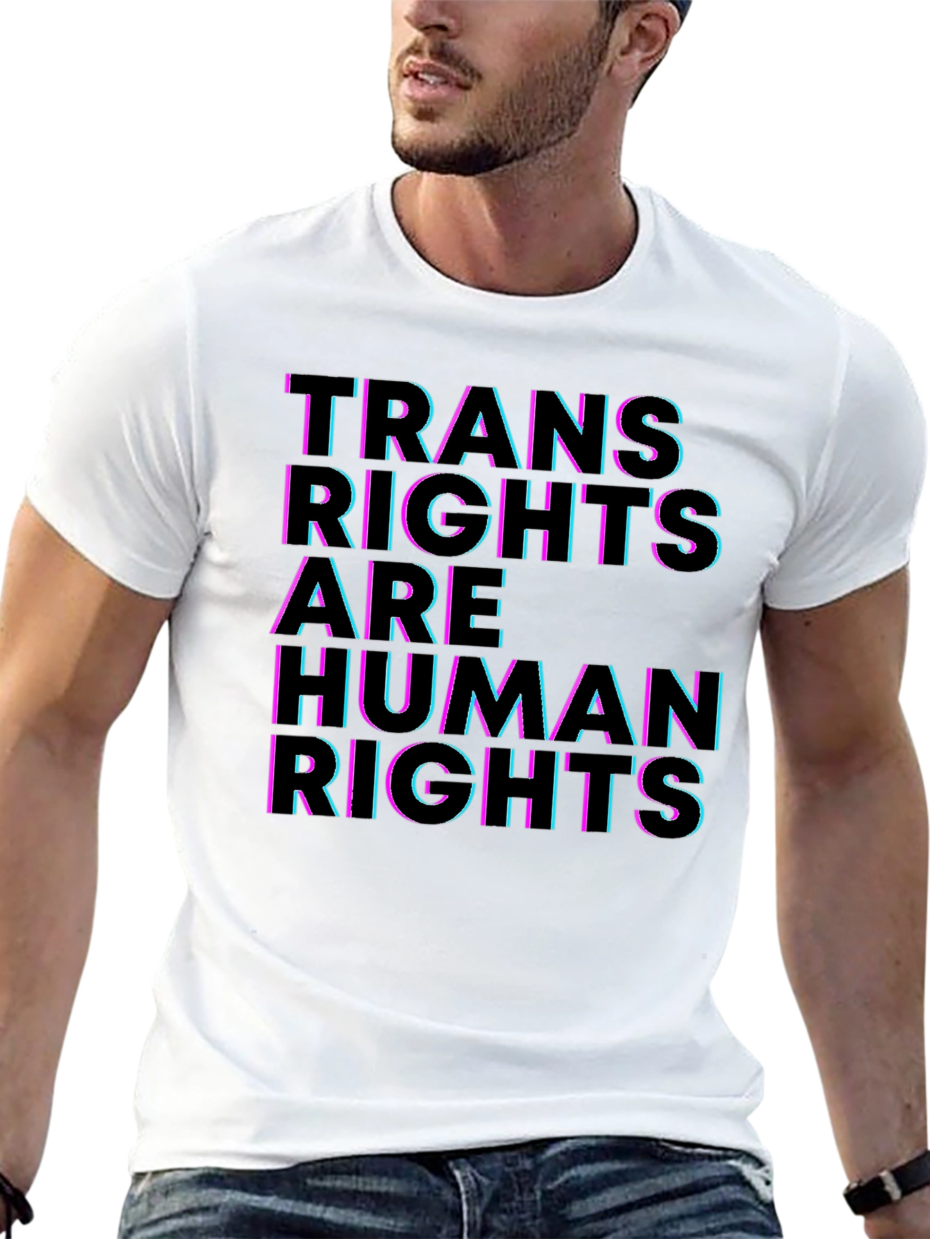 Trans Rights are Human Rights T-Shirt - Black