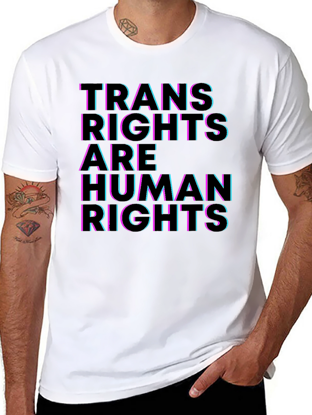 Trans Rights are Human Rights T-Shirt - Black