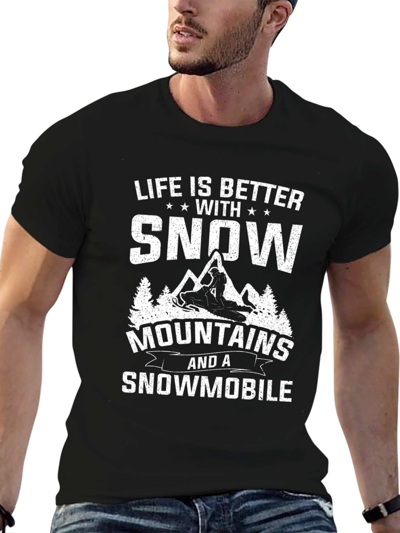Snowmobile T-Shirt - Life is Better with Snow