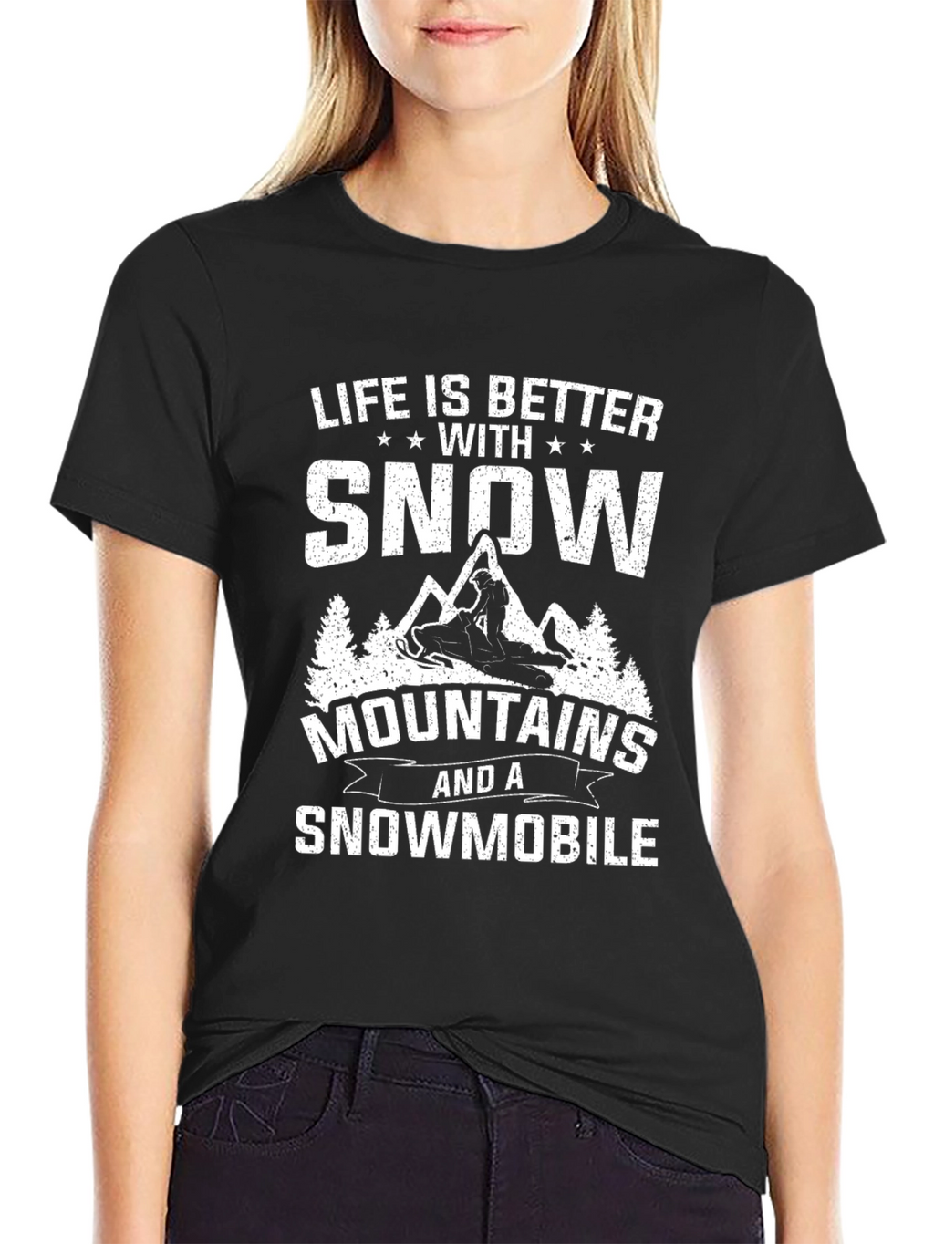 Snowmobile T-Shirt - Life is Better with Snow