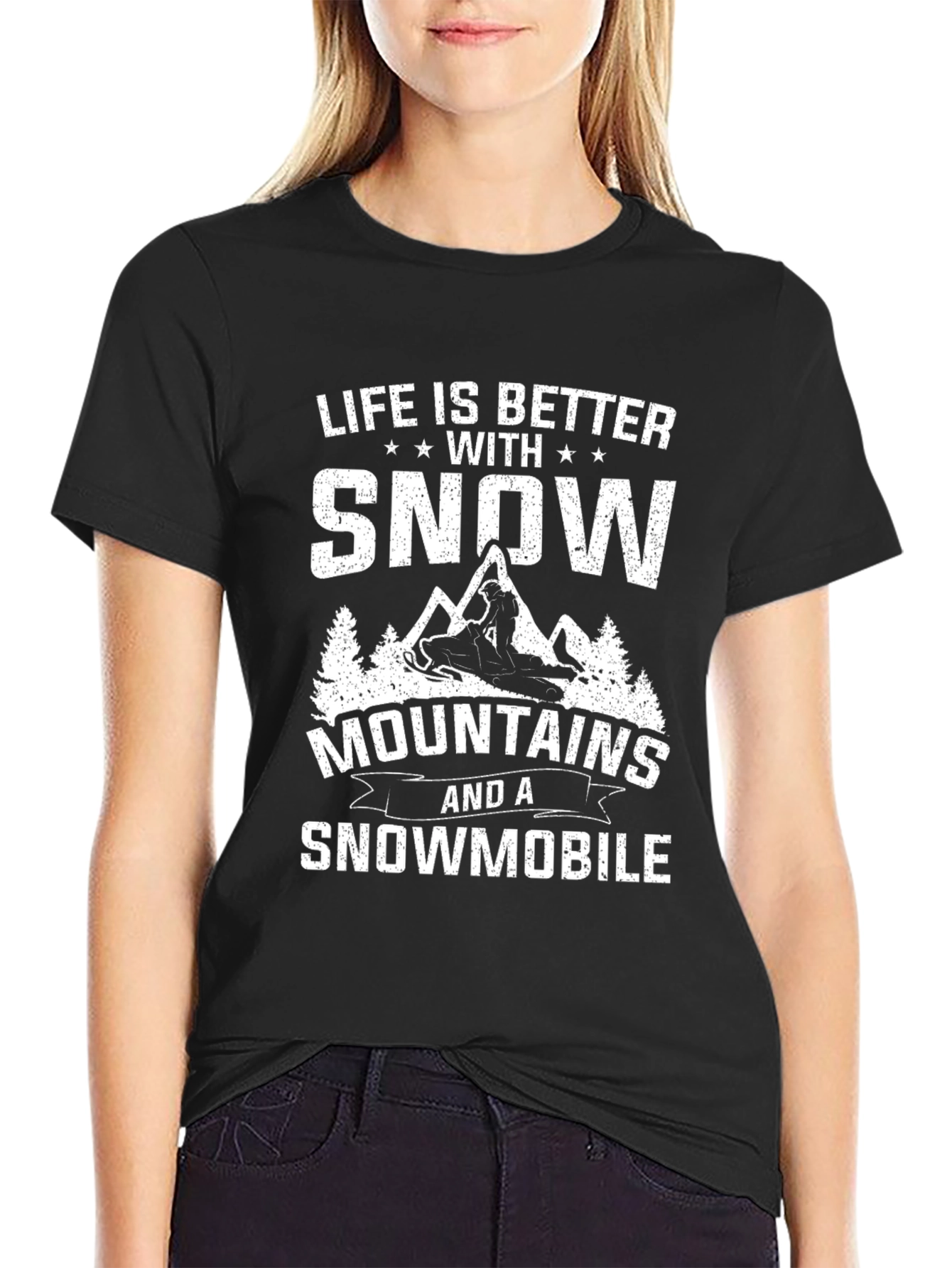 Snowmobile T-Shirt - Life is Better with Snow