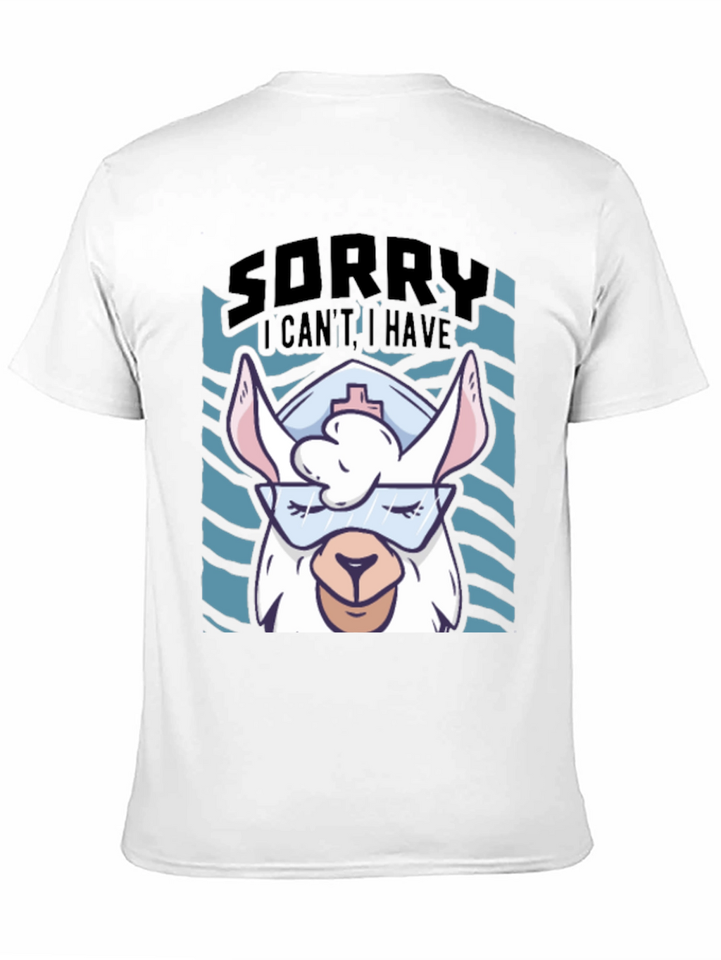 Funny Llama Nurse Graphic T-Shirt