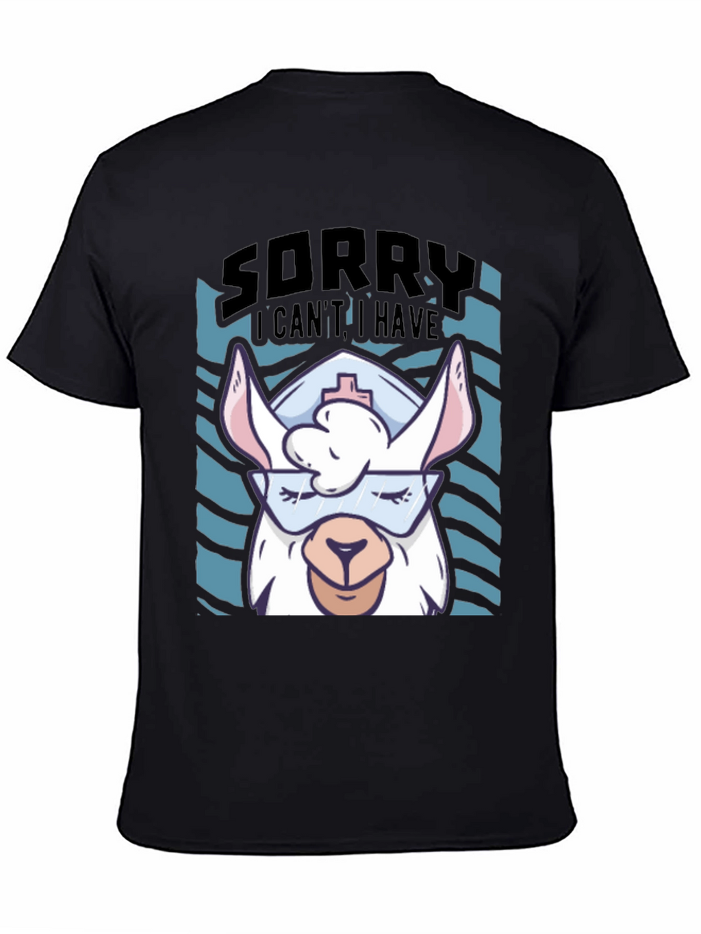 Funny Llama Nurse Graphic T-Shirt