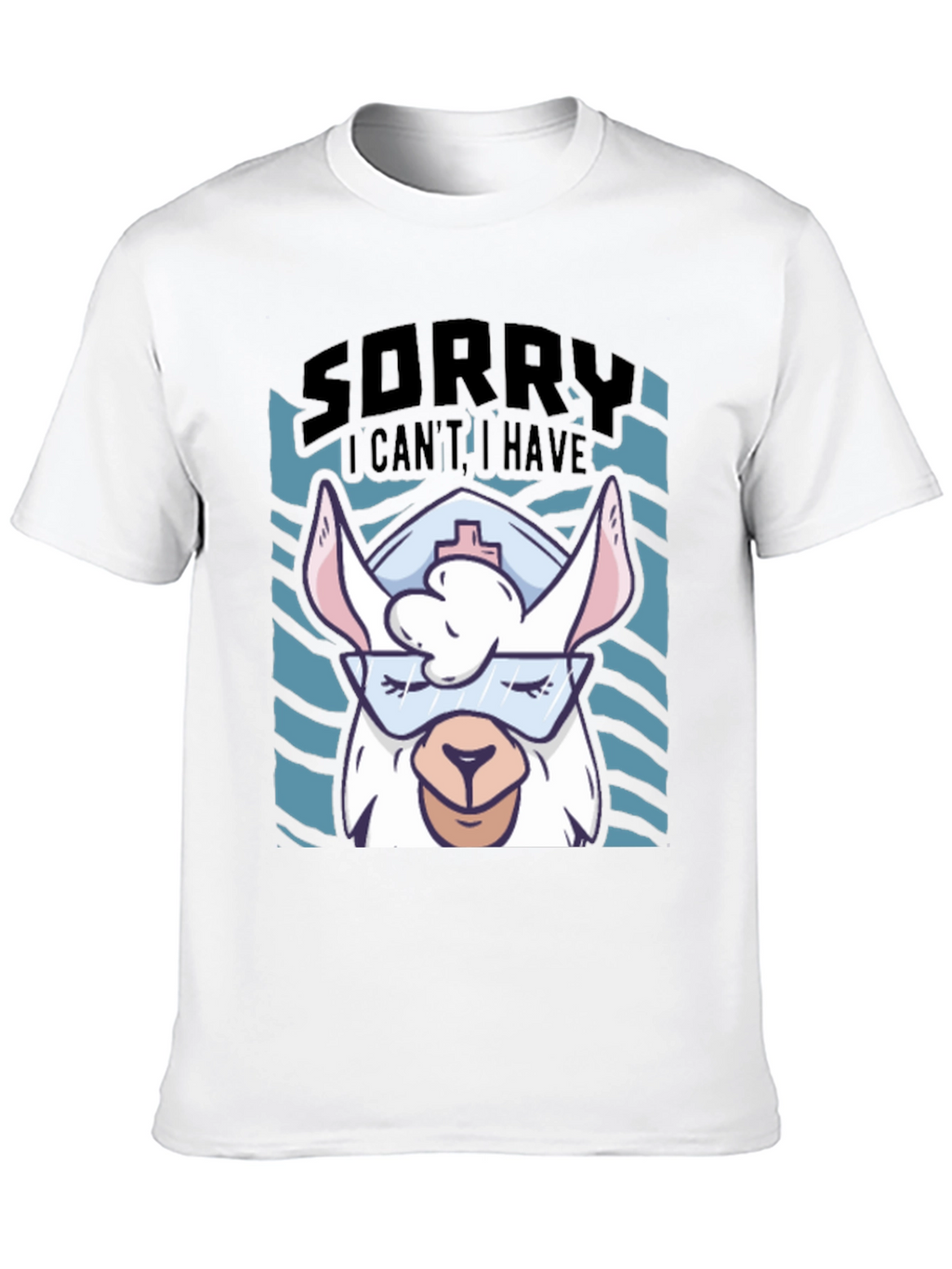 Funny Llama Nurse Graphic T-Shirt