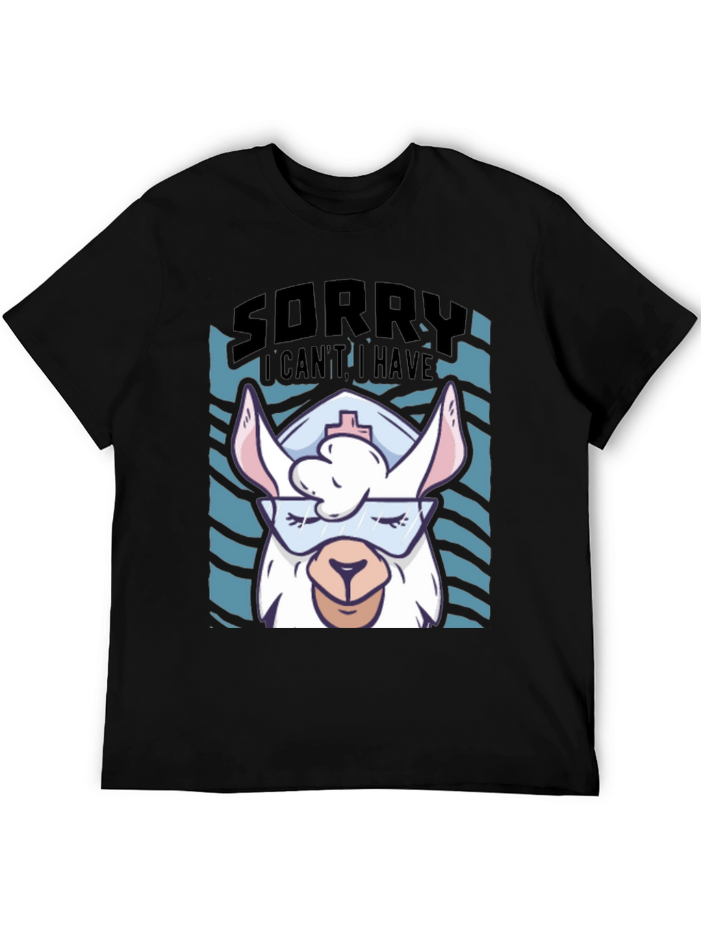 Funny Llama Nurse Graphic T-Shirt