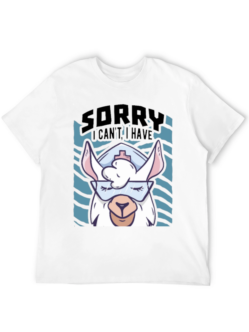 Funny Llama Nurse Graphic T-Shirt