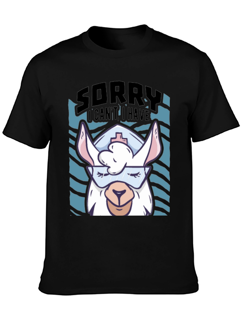 Funny Llama Nurse Graphic T-Shirt