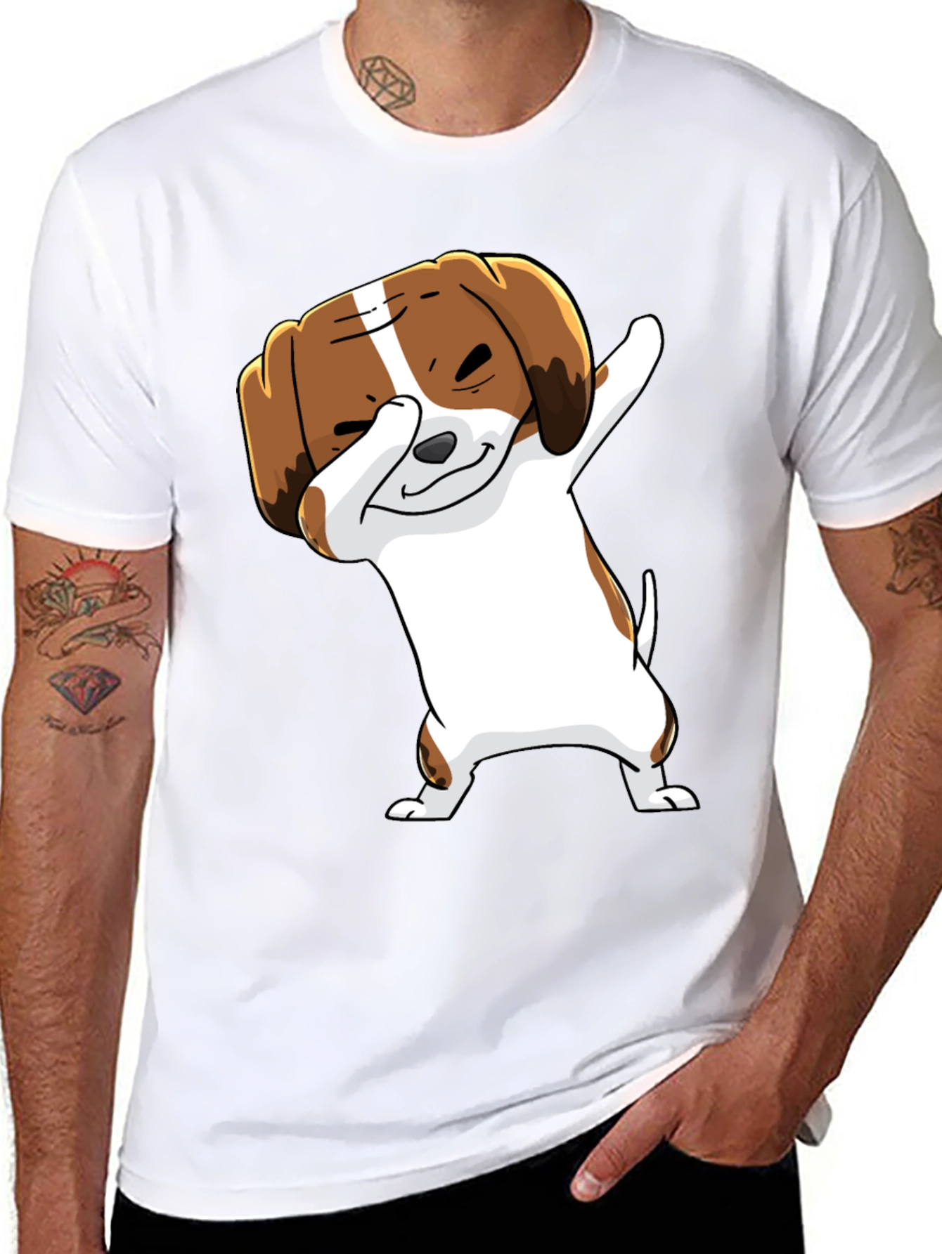Dabbing Dog Graphic Tee