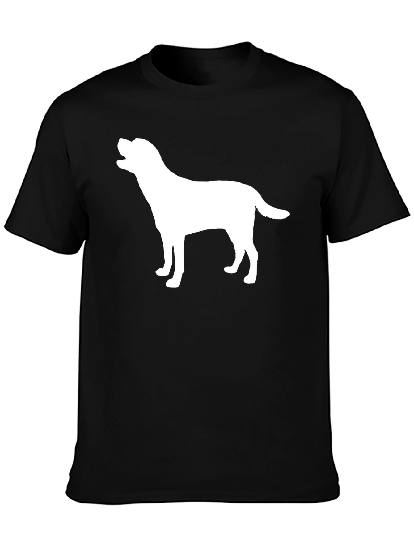Dog Silhouette Graphic Tee - Black