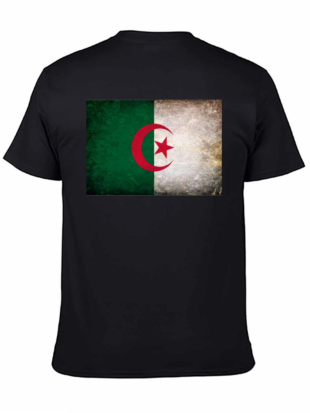 Algeria Flag Graphic Tee - Black Unisex T-Shirt